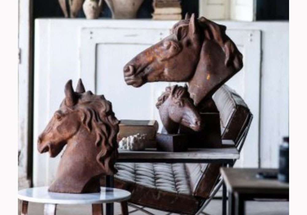Blue Ocean Traders Home Accents Horse Head, Rust, Medium R-878B